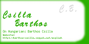 csilla barthos business card